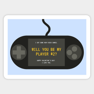 Will You Be My Player #2? - Valentines Day Card Sticker